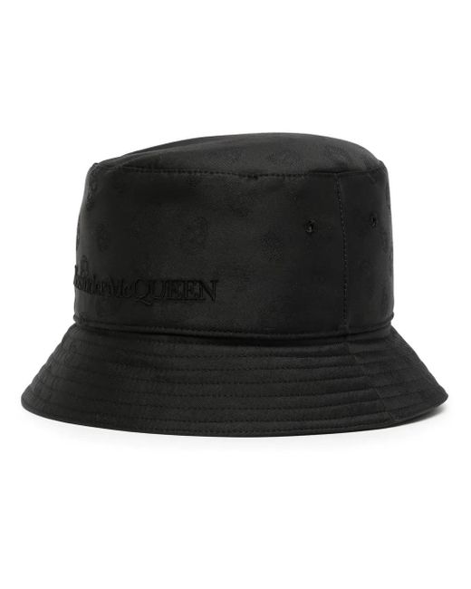 Sombrero de pescador con calavera en jacquard Alexander McQueen de color Black