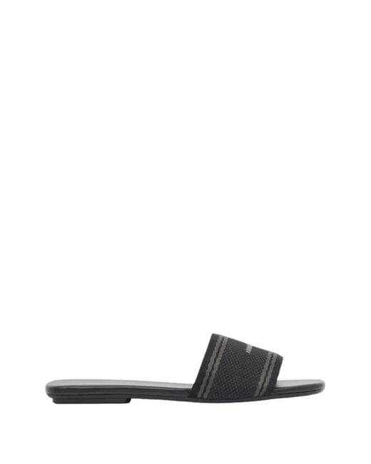 ARMANI EXCHANGE White Logo-Print Sandals