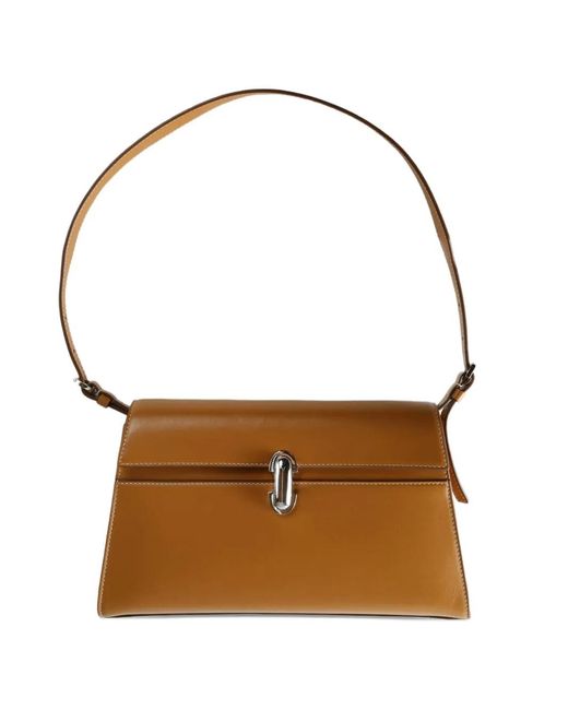 SAVETTE Brown Symmetry Shoulder Bag