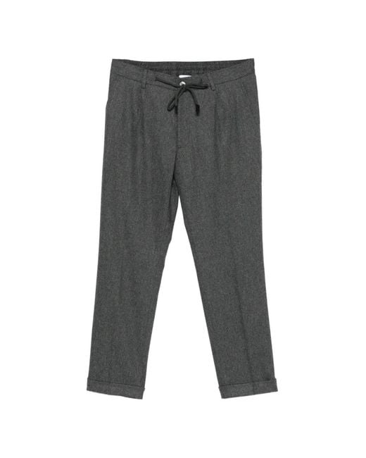 Gran Sasso Gray Drawstring Cuffed Trousers for men