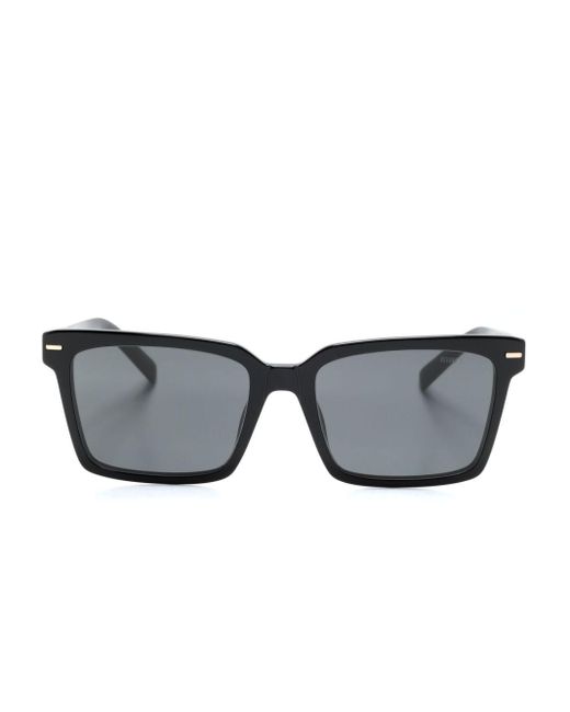 Miu Miu Gray Rectangle-Frame Tinted Sunglasses