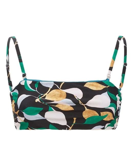 LaDoubleJ Green Reversible Bandeau Bikini Top