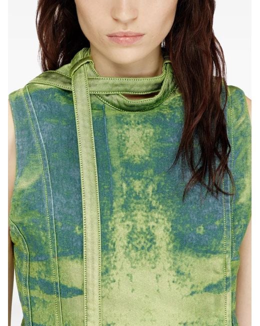 DIESEL Green Débardeur À Bretelles