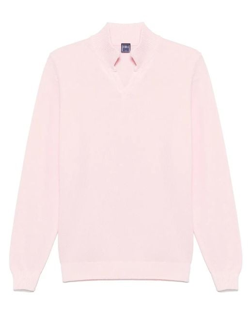 Fedeli Pink Haut En Coton Biologique for men