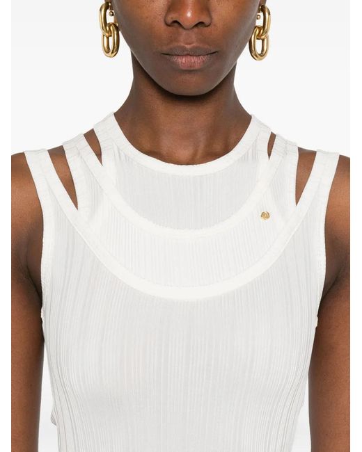 Viktor & Rolf White Triple Layer Maxi Dress
