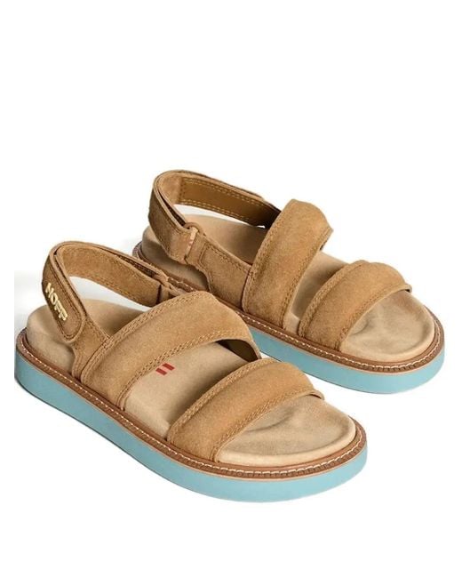 HOFF Natural Road Double-Strap Suede Sandals