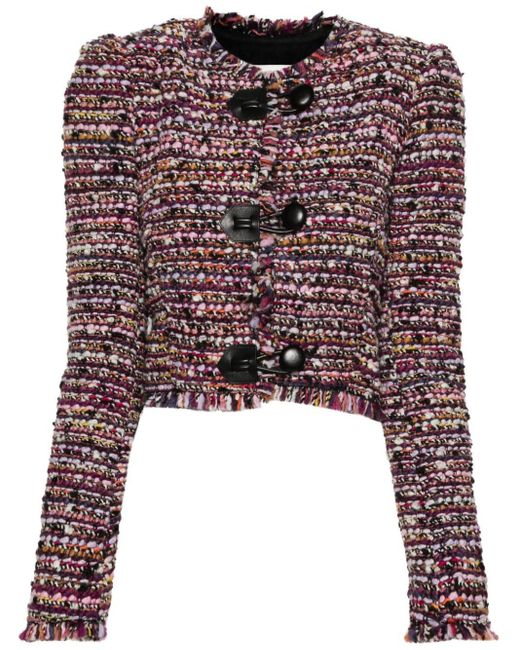 Isabel Marant Multicolor Gradilia Wool Cropped Jacket