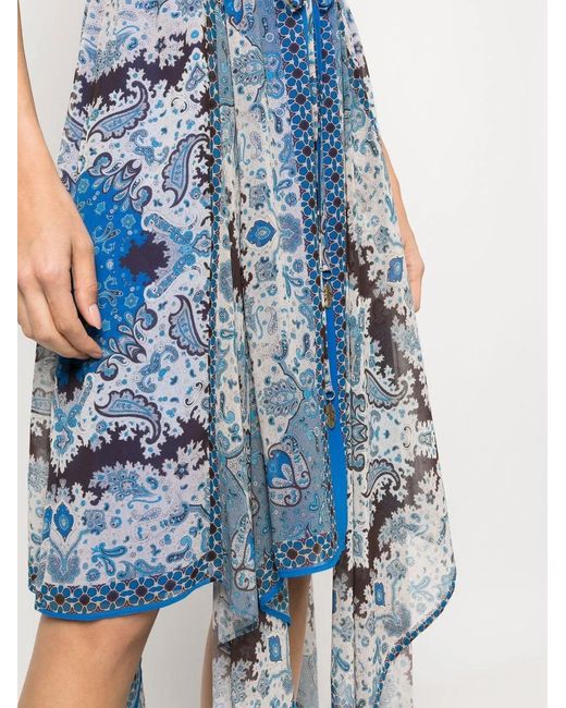 Twinset Blue All-Over-Print Dress