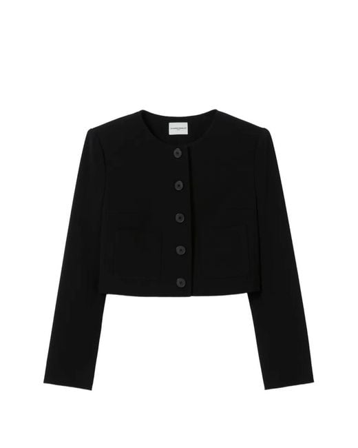 Claudie Pierlot Black Button Front Blazer