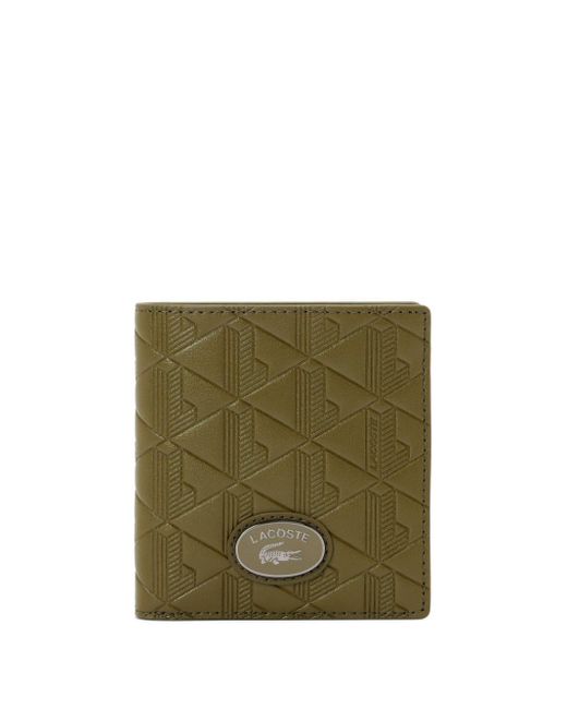 Lacoste Green Logo Plaque Card Holder for men