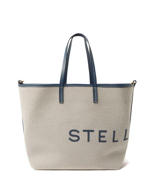Stella McCartney Natural Logo-print Canvas Tote Bag