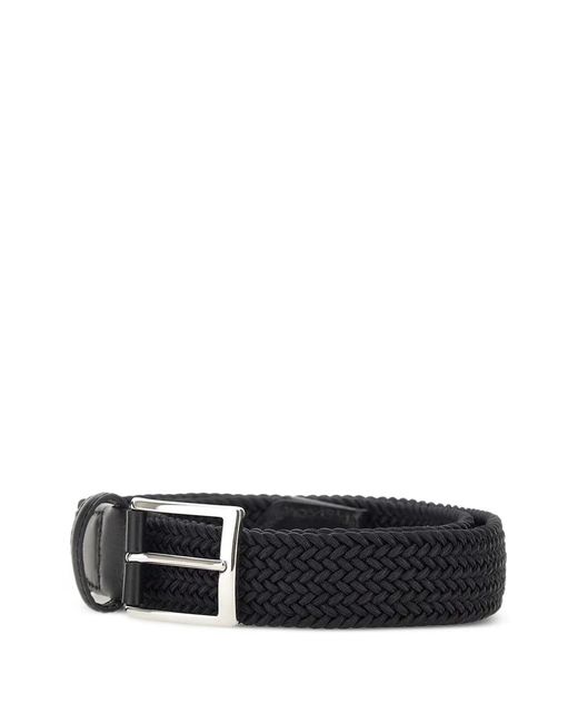Athison White Braided Belt for men