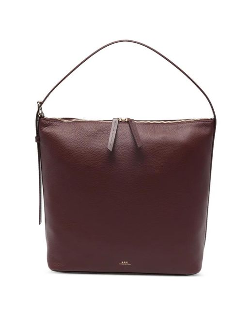 A.P.C. Purple Vera Zip Shoulder Bag