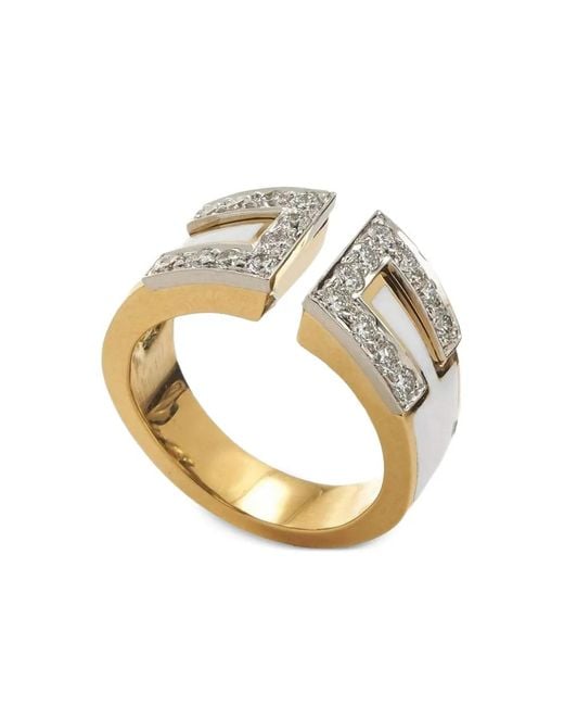 David Webb Brown 18K Gap Diamond Ring