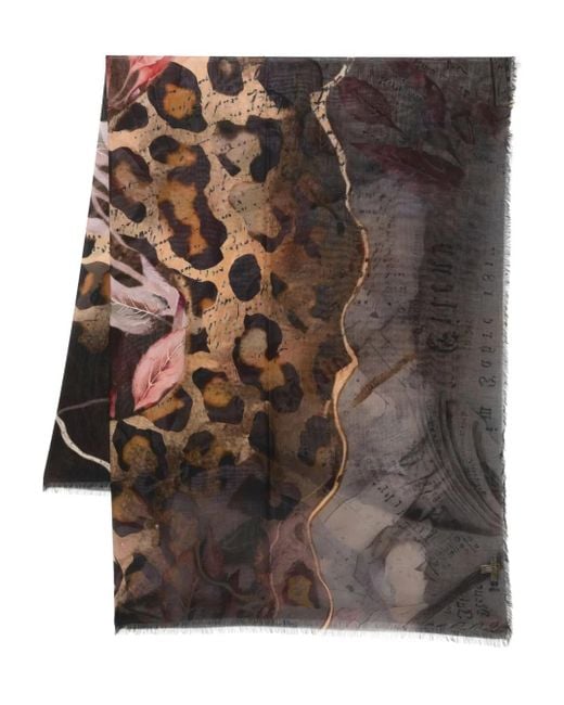 Foulard Leopardato di D'Aniello in Brown