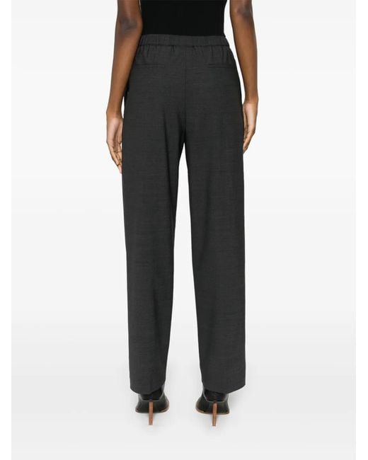 Fabiana Filippi Black Mélange-Effect Trousers