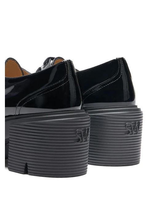 Stuart Weitzman Black 60Mm Leather Brogues