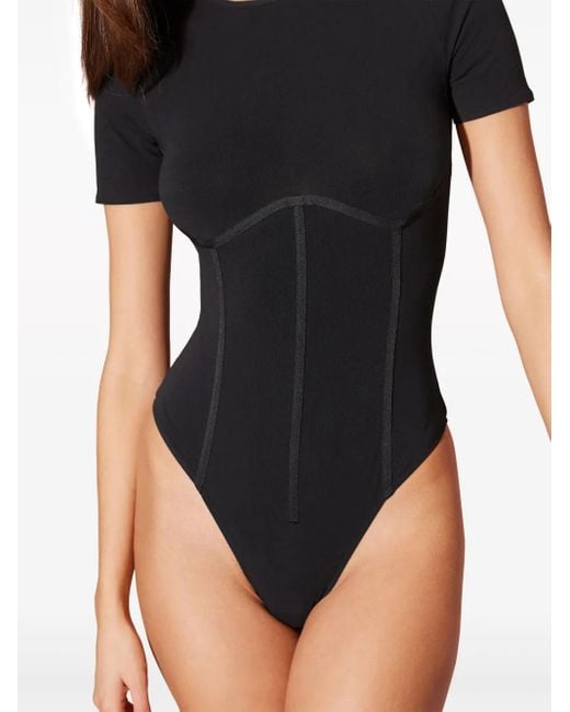 Fleur du Mal Black Organic-Cotton T-Shirt Bodysuit