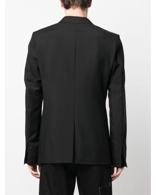 Givenchy Black Peak-lapels Hook-fastening Blazer for men