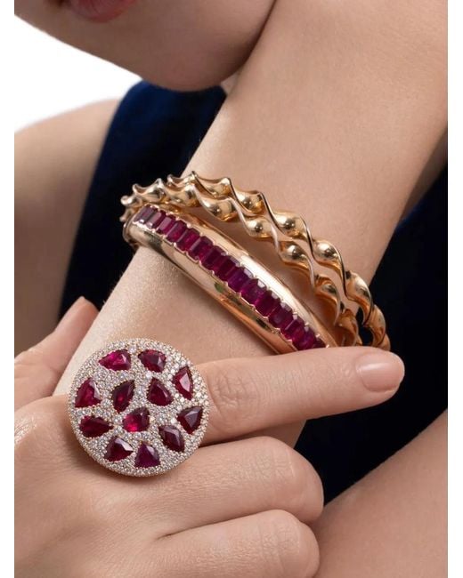 Cicada Jewelry Metallic Twist Enamel-Detail Bracelet