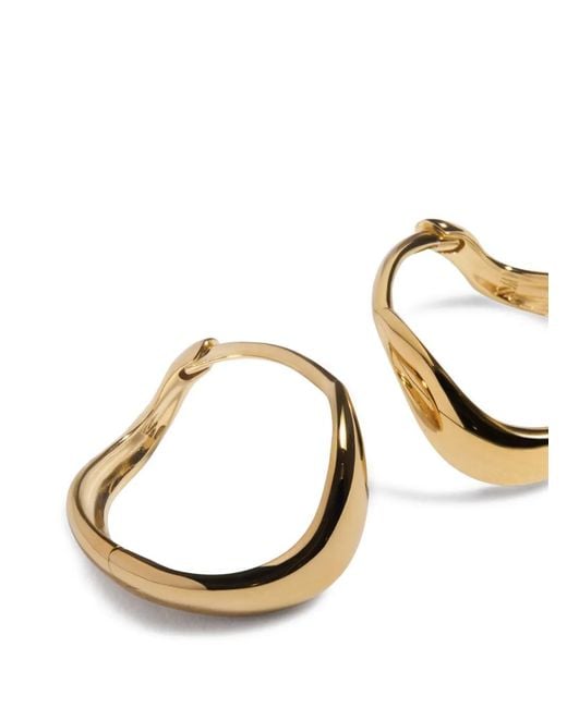 Monica Vinader Metallic Swirl Huggie Earrings