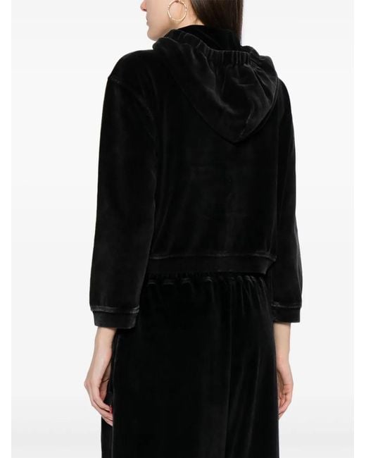Alexander Wang Black Regular Fit Velor Sweatshirt