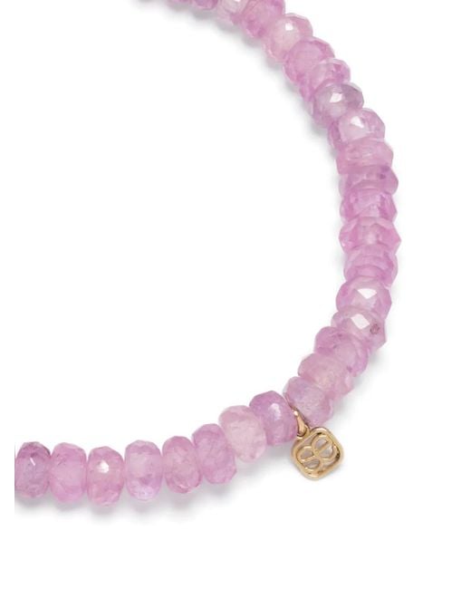 Sydney Evan Pink 14Kt Sapphire Beaded Bracelet