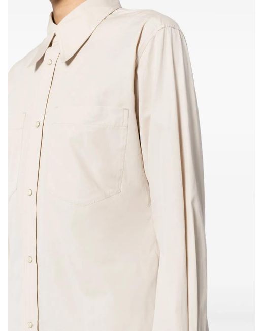 Lemaire White Pointed-Collar Press-Stud Shirt