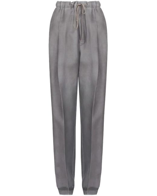 Maison Margiela Gray Four Stitch-Logo Long-Length Track Pants for men