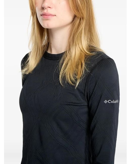 Columbia Blue Granite Point Ls Crew Top