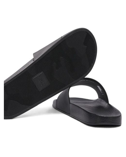 Moncler White Logo-Embossed Slides for men