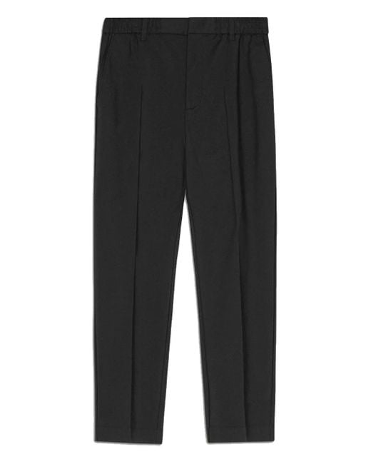 NN07 Black Elasticated-Waist Tailored Trousers for men