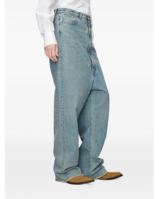 Maison Margiela Blue Dropped-Rise Five-Pocket Jeans for men