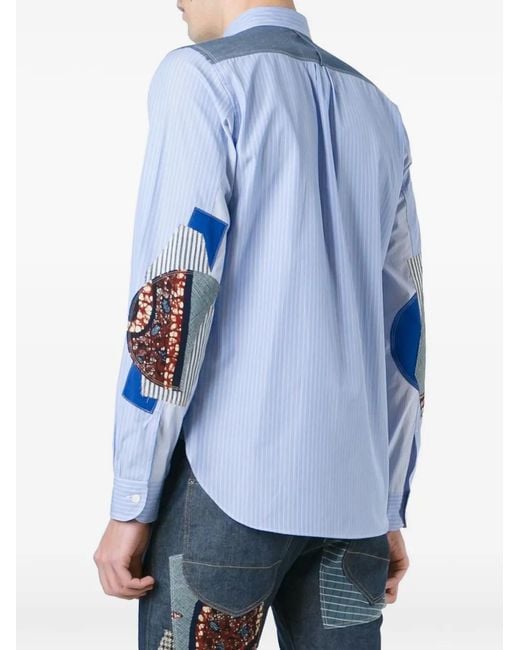 Camisa Con Patchwork Junya Watanabe de hombre de color Blue