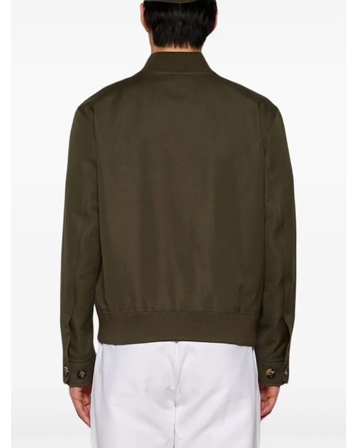 Loro Piana Green Kiku Cotton Shirt Jacket for men