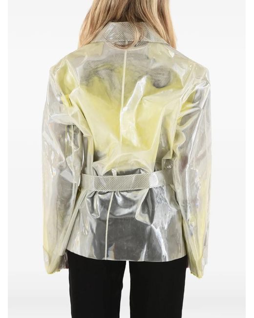 Maison Margiela Yellow Waterproof Belted Jacket