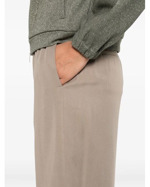 Peserico Natural Elastic-Waist Wide-Leg Trousers
