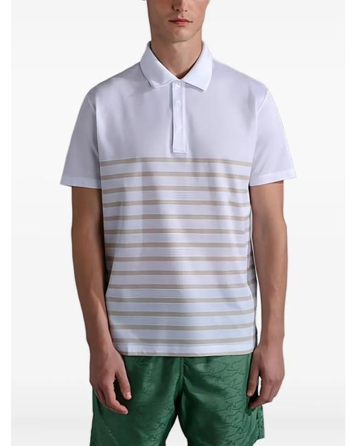 Polo A Righe di Paul & Shark in White da Uomo