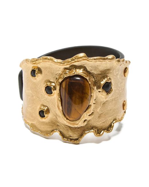 Maliparmi Metallic Tiger-Eye Embellishment Bracelet