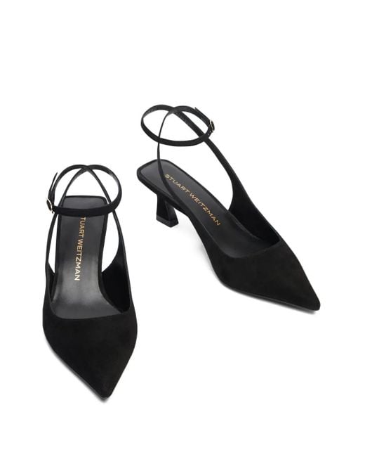 Stuart Weitzman Black 50Mm Vinnie Heeled Pumps