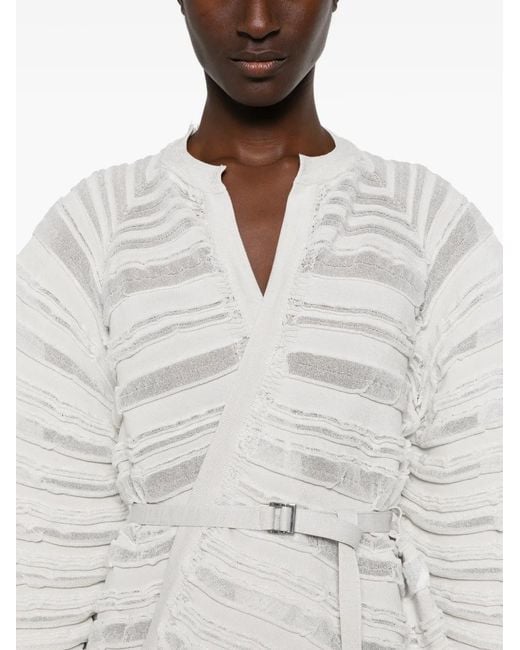 Chaqueta De Canalé Con Cinturón CFCL de color White