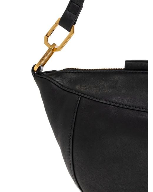 AllSaints Black Luna Leather Shoulder Bag