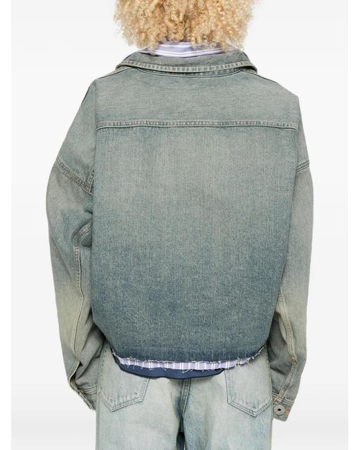 Maison Mihara Yasuhiro Blue Buttoned Jacket
