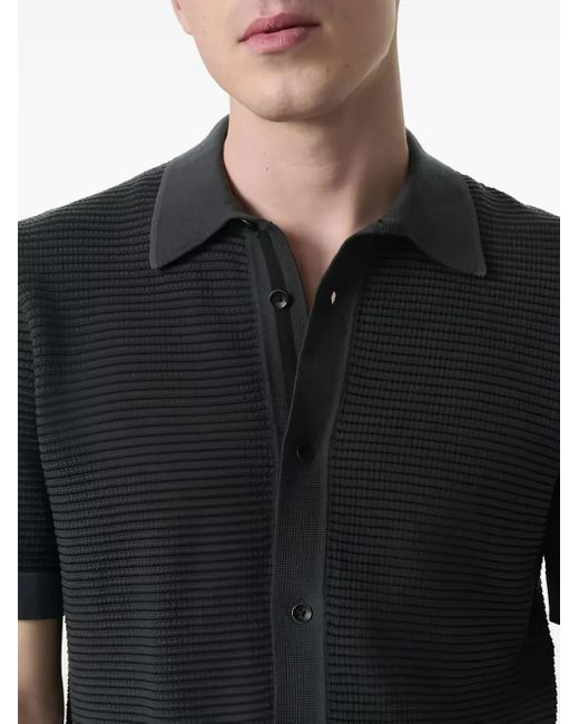 Rag & Bone Black Textured Short-Sleeve Shirt for men