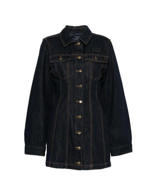 Ksubi Blue Button-Up Denim Dress