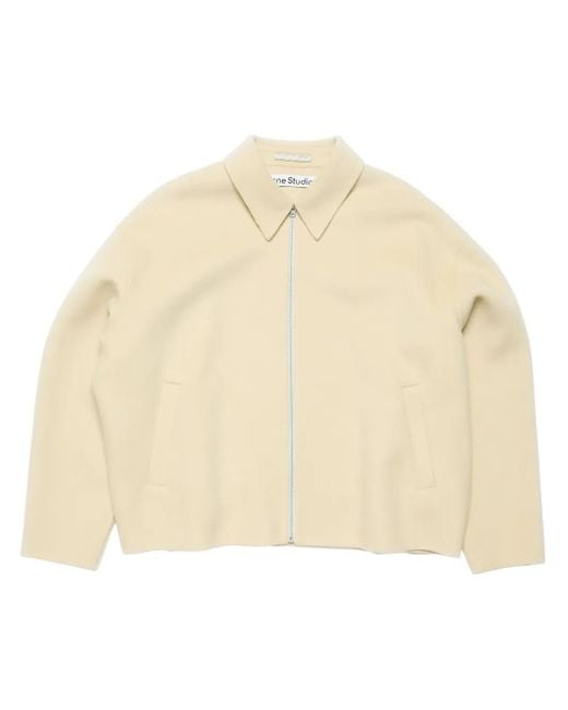 Acne Natural Wool Zipper Jacket for men