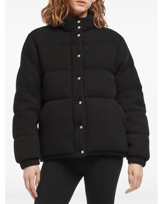 Barrie Black Cashmere Puffer Jacket