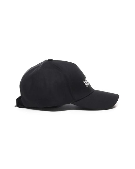 Moncler Black Logo-Embroidered Cap for men