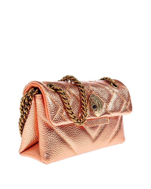 Kurt Geiger Pink Kensington 17 Quilted Leather Crossbody Bag