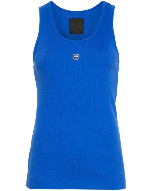 Top con placca 4G di Givenchy in Blue
